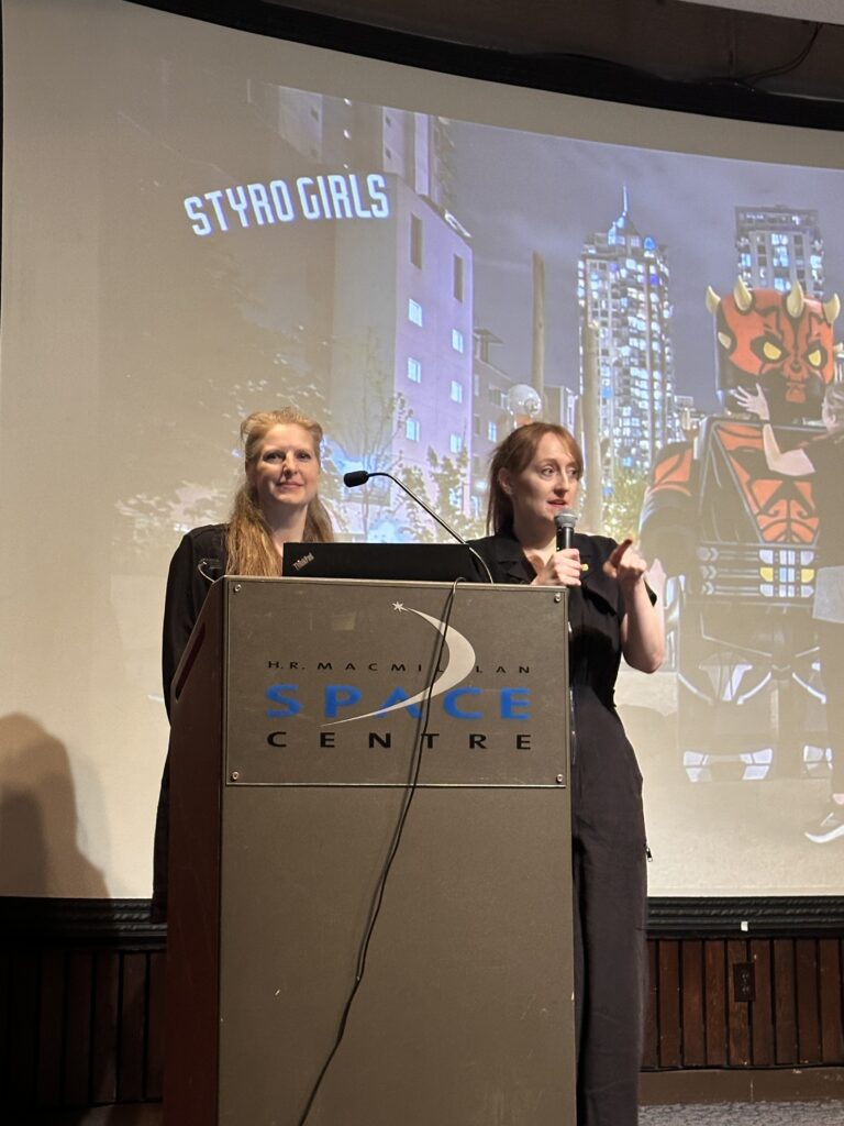 Styrogirls presenting at the HR MacMillan Space Centre
